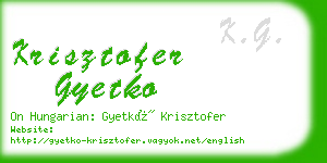 krisztofer gyetko business card